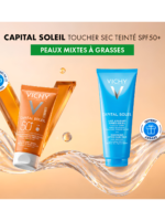 VICHY Capital Soleil Émulsion Toucher Sec SPF50 Peau Mixte à Grasse Teintée – Image 2